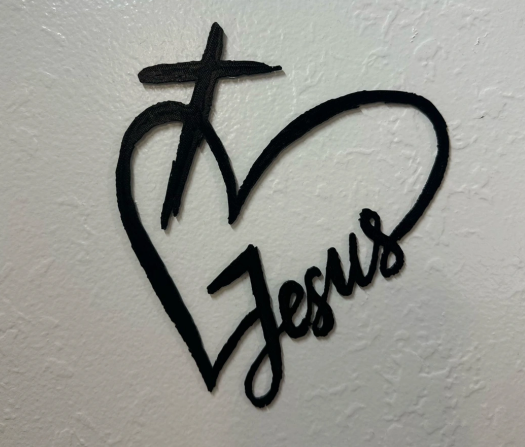 I love Jesus Wall Art - Cross, Heart, Jesus.