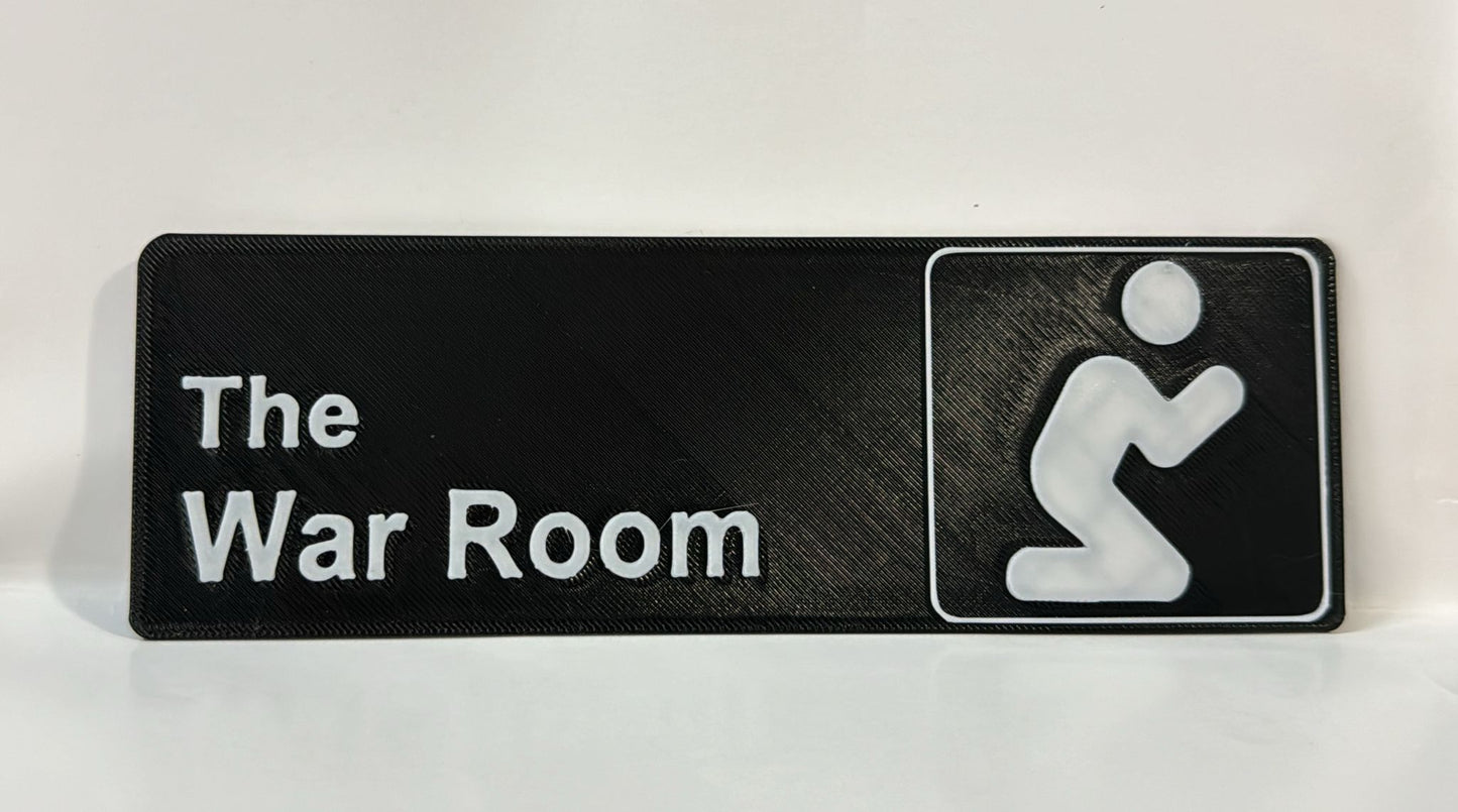 The War Room Door Sign